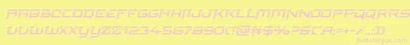 finalfrontlaserital Font – Pink Fonts on Yellow Background