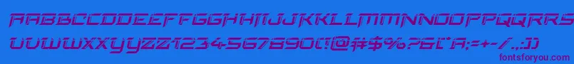 finalfrontlaserital Font – Purple Fonts on Blue Background