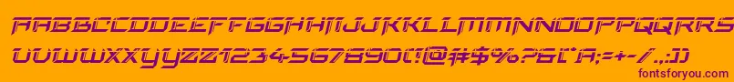 finalfrontlaserital Font – Purple Fonts on Orange Background