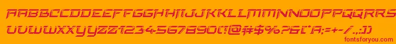 フォントfinalfrontlaserital – オレンジの背景に赤い文字