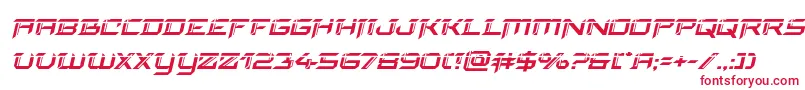 フォントfinalfrontlaserital – 白い背景に赤い文字