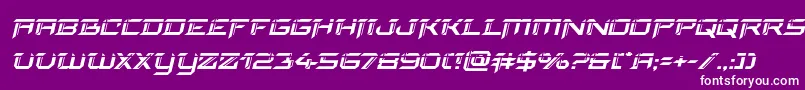 フォントfinalfrontlaserital – 紫の背景に白い文字