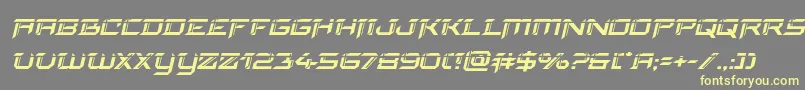 finalfrontlaserital Font – Yellow Fonts on Gray Background