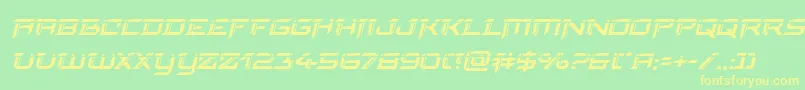 finalfrontlaserital Font – Yellow Fonts on Green Background