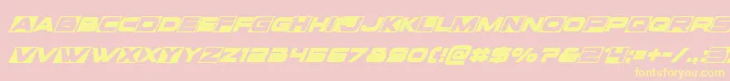 Voxboxsuperital Font – Yellow Fonts on Pink Background