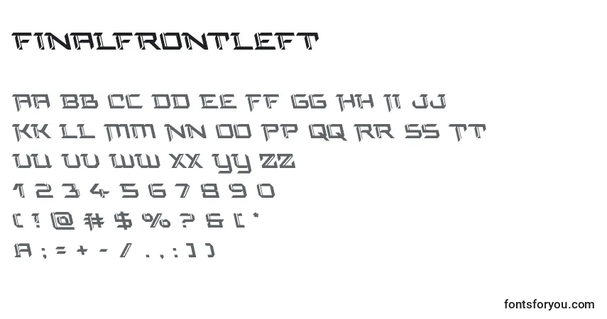 Schriftart Finalfrontleft – Alphabet, Zahlen, spezielle Symbole
