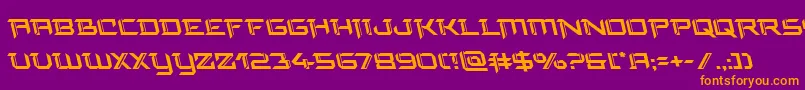 finalfrontleft Font – Orange Fonts on Purple Background