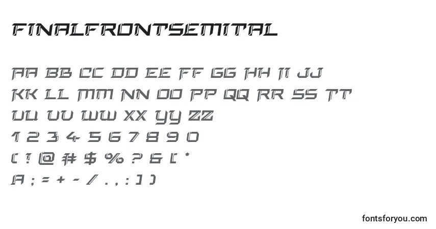 Finalfrontsemitalフォント–アルファベット、数字、特殊文字