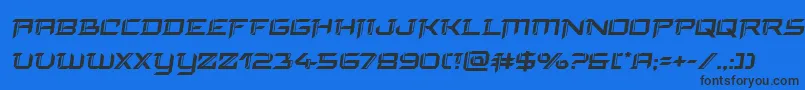 フォントfinalfrontsemital – 黒い文字の青い背景