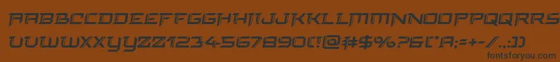フォントfinalfrontsemital – 黒い文字が茶色の背景にあります