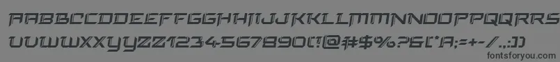 フォントfinalfrontsemital – 黒い文字の灰色の背景