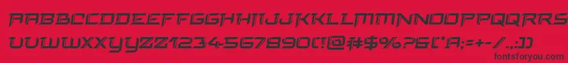 Шрифт finalfrontsemital – чёрные шрифты на красном фоне