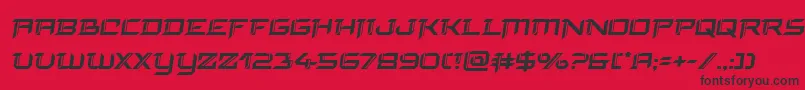 finalfrontsemital Font – Black Fonts on Red Background