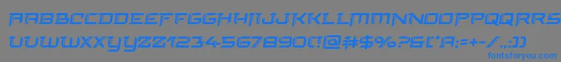 フォントfinalfrontsemital – 灰色の背景に青い文字