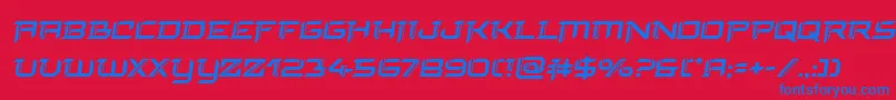 finalfrontsemital Font – Blue Fonts on Red Background