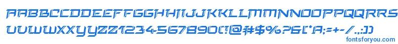 finalfrontsemital Font – Blue Fonts on White Background