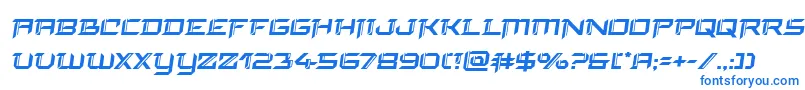 フォントfinalfrontsemital – 白い背景に青い文字