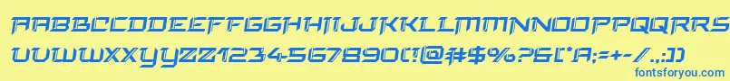Шрифт finalfrontsemital – синие шрифты на жёлтом фоне