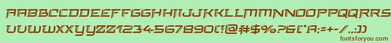 フォントfinalfrontsemital – 緑の背景に茶色のフォント
