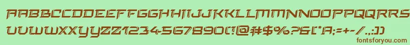 finalfrontsemital Font – Brown Fonts on Green Background