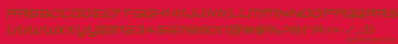 フォントfinalfrontsemital – 赤い背景に茶色の文字