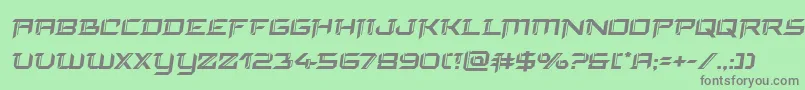 フォントfinalfrontsemital – 緑の背景に灰色の文字