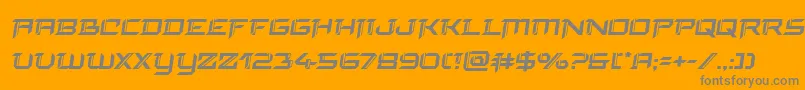 finalfrontsemital-fontti – harmaat kirjasimet oranssilla taustalla