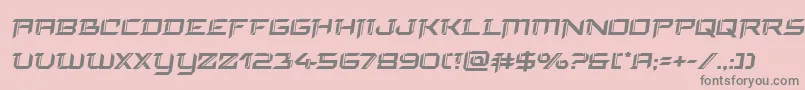 finalfrontsemital-fontti – harmaat kirjasimet vaaleanpunaisella taustalla