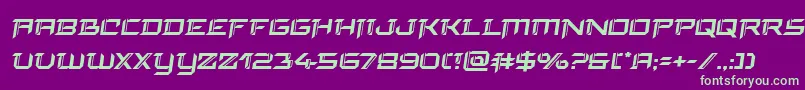 finalfrontsemital Font – Green Fonts on Purple Background