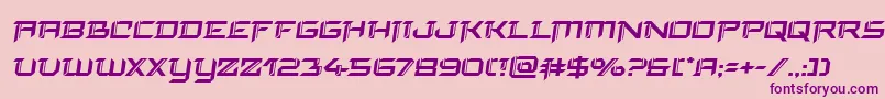 finalfrontsemital-fontti – violetit fontit vaaleanpunaisella taustalla