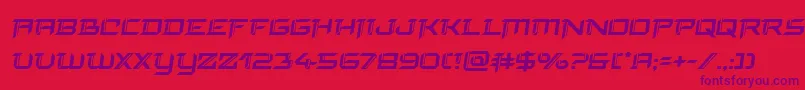 フォントfinalfrontsemital – 赤い背景に紫のフォント