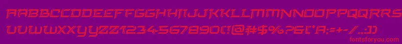 finalfrontsemital-Schriftart – Rote Schriften auf violettem Hintergrund