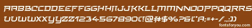 finalfrontsemital-fontti – valkoiset fontit ruskealla taustalla