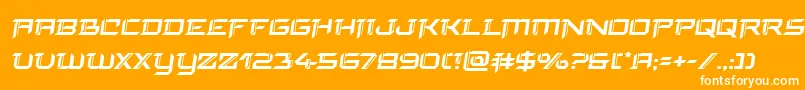 finalfrontsemital-Schriftart – Weiße Schriften auf orangefarbenem Hintergrund