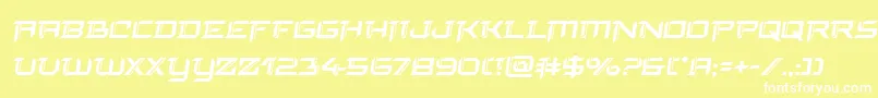 finalfrontsemital-fontti – valkoiset fontit keltaisella taustalla