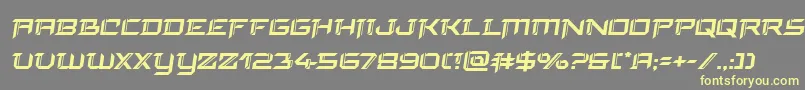 Шрифт finalfrontsemital – жёлтые шрифты на сером фоне