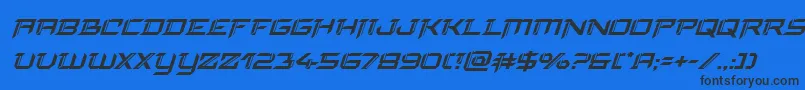finalfrontsuperital Font – Black Fonts on Blue Background