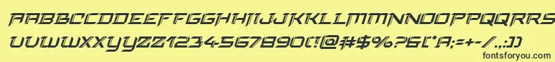 Шрифт finalfrontsuperital – чёрные шрифты на жёлтом фоне