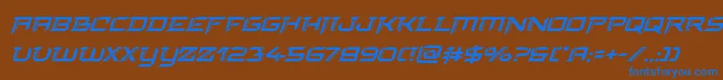 finalfrontsuperital Font – Blue Fonts on Brown Background