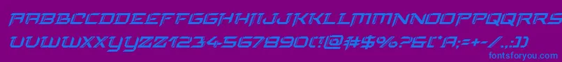 フォントfinalfrontsuperital – 紫色の背景に青い文字