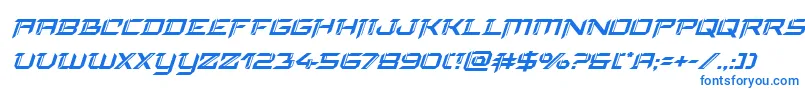 Шрифт finalfrontsuperital – синие шрифты на белом фоне