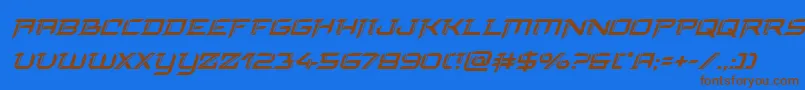 finalfrontsuperital Font – Brown Fonts on Blue Background