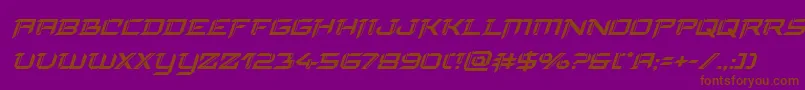 フォントfinalfrontsuperital – 紫色の背景に茶色のフォント