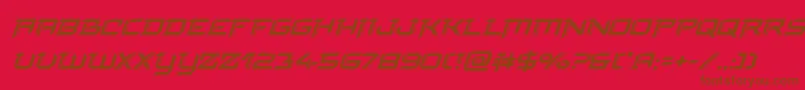 Шрифт finalfrontsuperital – коричневые шрифты на красном фоне