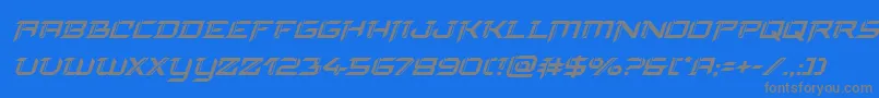finalfrontsuperital-fontti – harmaat kirjasimet sinisellä taustalla