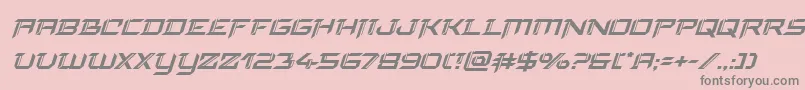 finalfrontsuperital-fontti – harmaat kirjasimet vaaleanpunaisella taustalla
