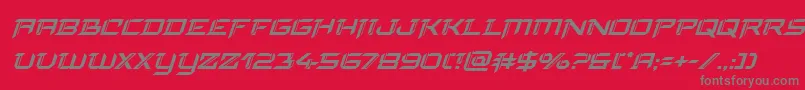 finalfrontsuperital Font – Gray Fonts on Red Background