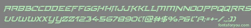 Шрифт finalfrontsuperital – зелёные шрифты на сером фоне