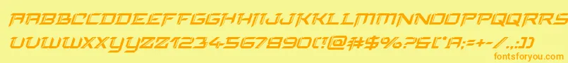 finalfrontsuperital-Schriftart – Orangefarbene Schriften auf gelbem Hintergrund