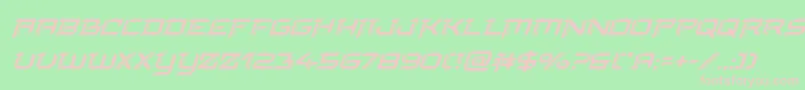 フォントfinalfrontsuperital – 緑の背景にピンクのフォント